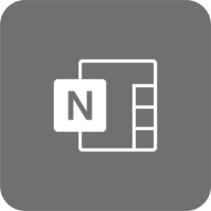 OneNote-logo (gråt)
