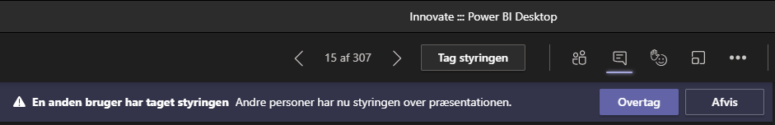 Overtag styringen